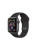 Apple Watch Series 4 (MU662RU/A), 40 мм, корпус из алюминия цвета «серый космос», спортивный ремешок черного цвета