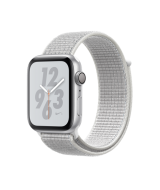 Apple Watch Nike+ Series 4 (MU7H2RU/A), 44 мм, корпус из алюминия серебристого цвета, спортивный браслет Nike цвета «снежная вершина»