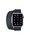 Apple Watch Series 4 GPS + Cellular (MU704), 40mm, корпус из стали, ремешок Hermès Double Tour из кожи Swift цвета Bleu Indigo