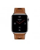 Apple Watch Series 4 GPS + Cellular (MU9E2), 44mm, корпус из стали, ремешок Hermès Single Tour Rallye из зернистой кожи Barénia цвета Fauve