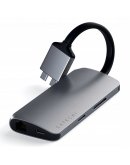 Адаптер Satechi Aluminum Type-C Dual Multimedia Adapter Space Gray (ST-TCDMMAM)