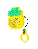 Силиконовый чехол с блестками для наушников Apple AirPods XCase Fruits Case Pineapple (Ананас) Желтый