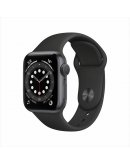 Apple Watch Series 6, 44 мм, корпус из алюминия цвета «серый космос», спортивный ремешок чёрного цвета (M00H3RU-A)