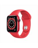 Apple Watch Series 6, 44 мм, корпус из алюминия цвета (PRODUCT)RED, спортивный ремешок красного цвета (M00M3RU-A)