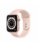 Apple Watch Series 6, 40 мм, корпус из алюминия золотого цвета, спортивный ремешок цвета «розовый песок» (MG123RU-A)