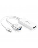 J5 создание Vga к Hdmi видео аудио адаптер белый JDA204