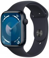 Apple Watch Series 9, 41 мм, корпус из алюминия цвета «тёмная ночь», спортивный ремешок цвета «тёмная ночь», размер S/M