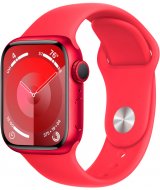 Apple Watch Series 9, 41 мм, корпус из алюминия цвета (PRODUCT)RED, спортивный ремешок цвета (PRODUCT)RED, размер M/L