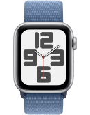 Apple Watch SE 2023, 40 мм, корпус из алюминия цвета «зимний голубой», спортивный текстильный ремешок цвета «зимний голубой» (MRE33)