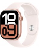 Apple Watch Series 10, 46 мм, корпус из алюминия цвета «розовое золото», спортивный ремешок цвета «румянец» M/L