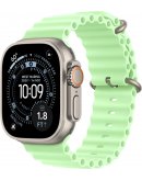Умные часы Apple Watch Ultra 3 LTE 49 мм (титановый корпус, природный/салатовый, ремешок из эластомера)