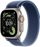 Умные часы Apple Watch Ultra 3 LTE 49 мм (титановый корпус, природный/синий, нейлоновый ремешёк размера S/M)