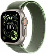 Умные часы Apple Watch Ultra 3 LTE 49 мм (титановый корпус, природный/зелёный, нейлоновый ремешёк размера S/M)