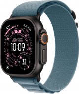 Умные часы Apple Watch Ultra 3 LTE 49 мм (титановый корпус, черный/синий, текстильный ремешёк размера M)